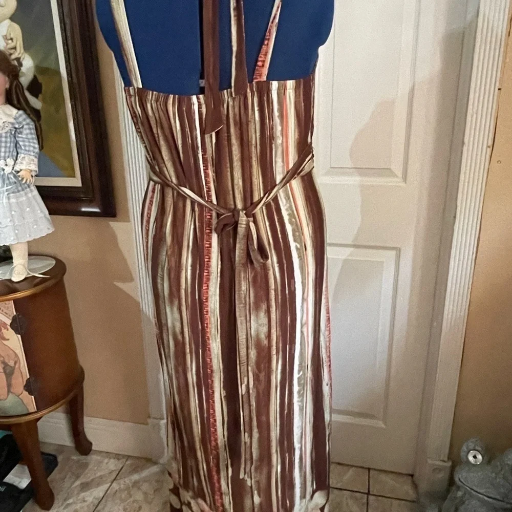 Beautiful Avenue Striped halter style Maxi dress 2X 18-20 🌺A - Picture 6 of 9